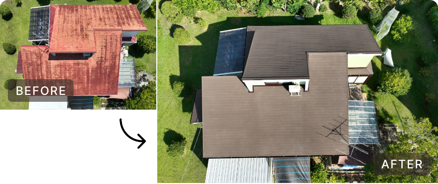 屋根のビフォーアフター画像