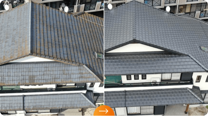 屋根の葺き替えのビフォーアフター