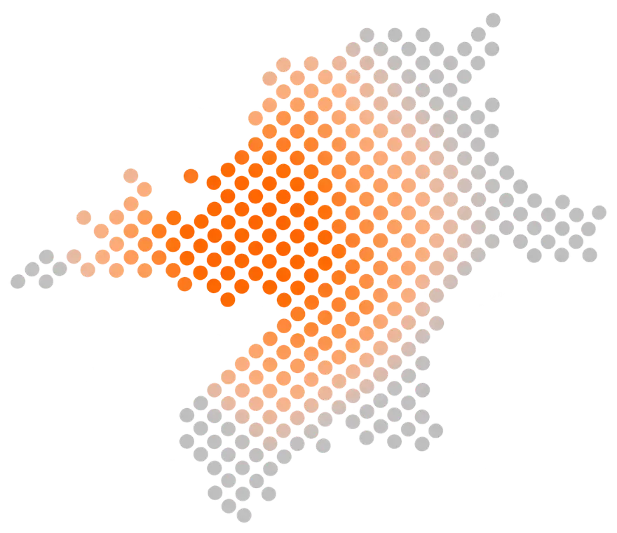 福岡県の地図イラスト